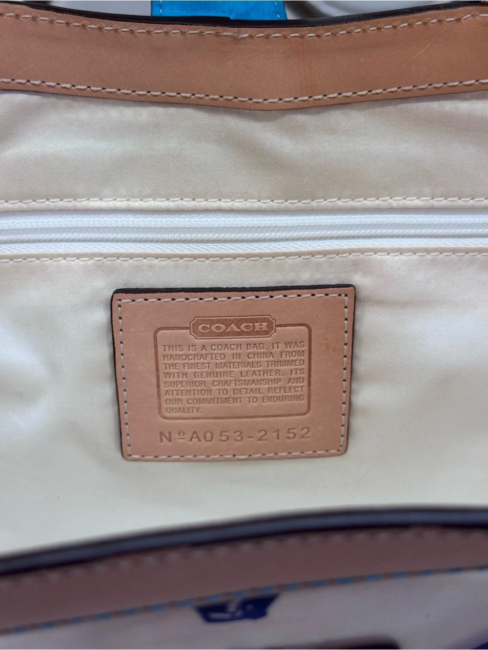 Coach Multicolor Logo Print Boxy  Tote w/ Tan Leather - Vintage -Limited Edition